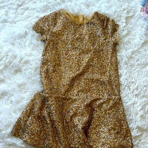 Gap size 10 girls gold sequindress